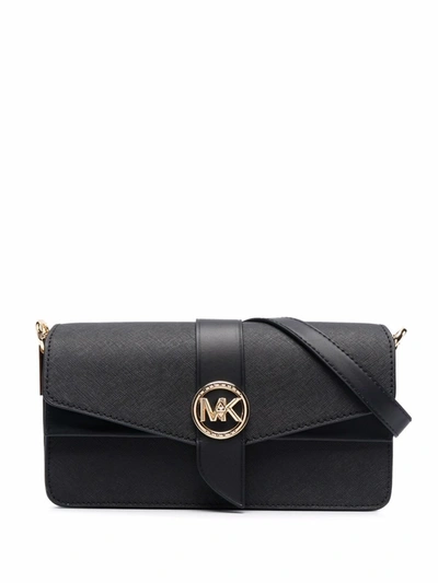 Shop Michael Michael Kors Greenwich Leathertote Bag In Black