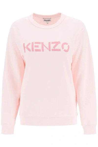 Kenzo Logo-print Cotton Sweatshirt In Pink | ModeSens