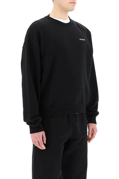 Shop Off-white 'caravaggio Arrows' Crewneck Sweatshirt In Black