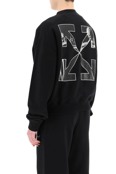 Shop Off-white 'caravaggio Arrows' Crewneck Sweatshirt In Black