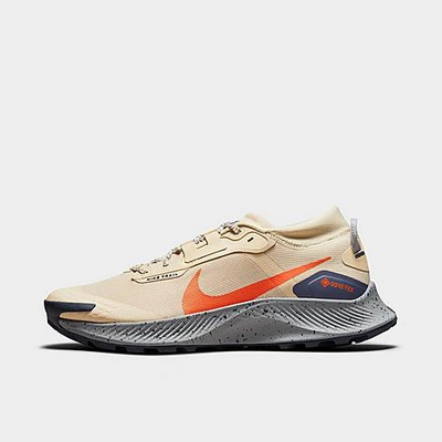 Shop Nike Men's Pegasus Trail 3 Gore-tex Running Shoes In Rattan/campfire Orange/thunder Blue/particle Grey