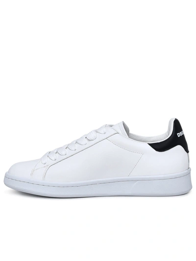 Shop Dsquared2 White Leather Boxer Sneakers