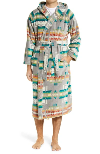 Shop Pendleton Cotton Terry Velour Robe In Chief Joseph-grey