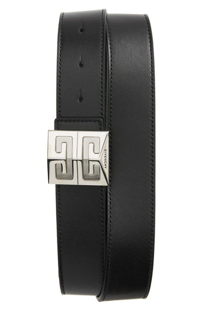 Shop Givenchy 4g Reversible Leather Belt In 088-black/ Dark Blue