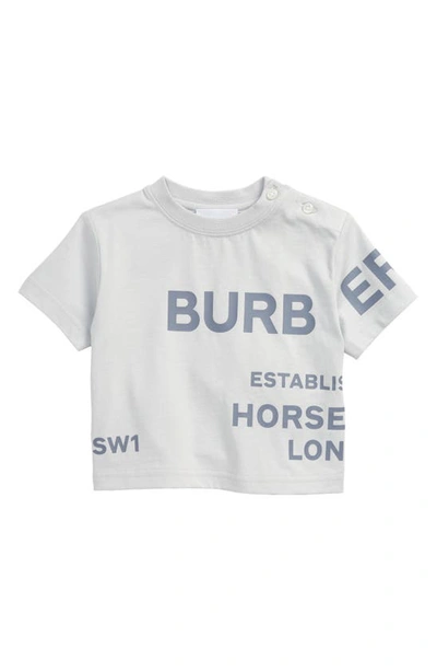 Shop Burberry Kids' Jessy Horseferry Logo Cotton Tee In Sterling Grey