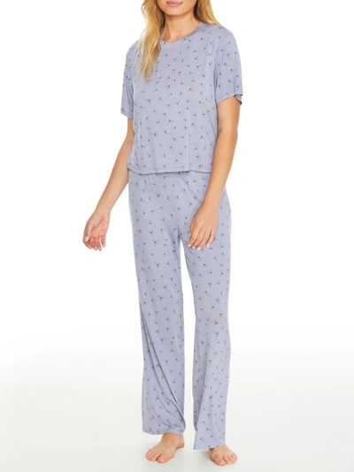 Shop Honeydew Intimates All American Knit Pajama Set In Winter Sky Holly