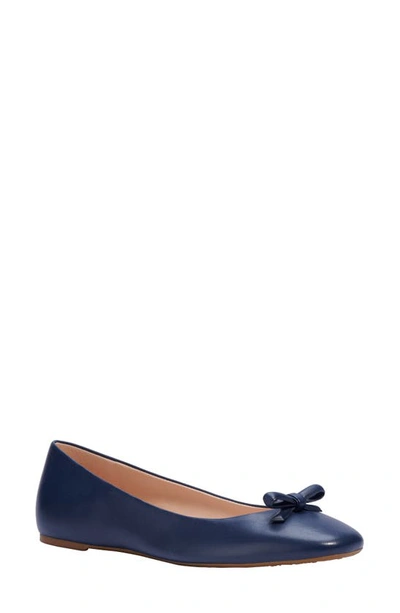 Shop Kate Spade Kiersten Bow Flat In Blazer Blue