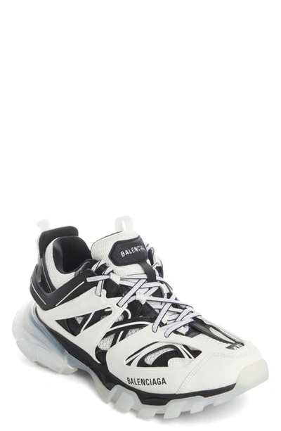 Shop Balenciaga Track Bicolor Clear Sole Sneaker In White/ Black