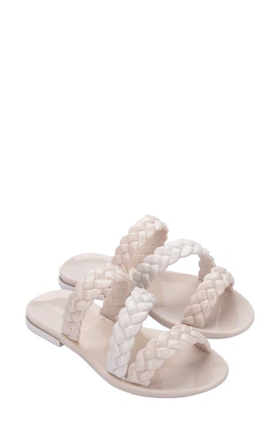 Shop Melissa Wrap Slide Sandal In Beige/ White