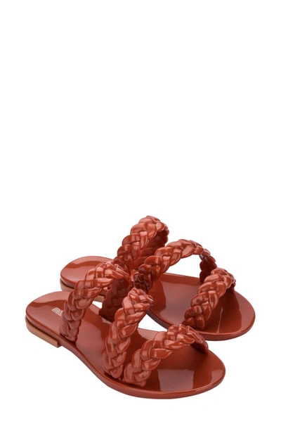 Shop Melissa Wrap Slide Sandal In Brown/ Beige