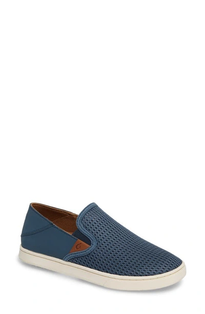 Shop Olukai 'pehuea' Slip-on Sneaker In Stormy Blue/ Blue Fabric