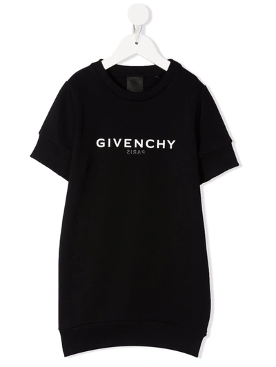 Shop Givenchy Logo-print Shirt Dress In Black