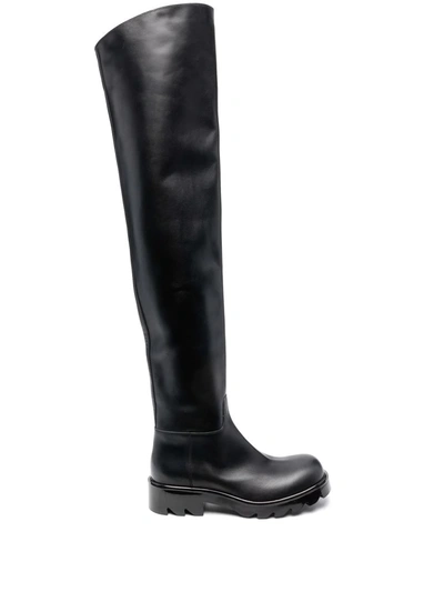 Shop Bottega Veneta Strut Over-the-knee Boots In Black