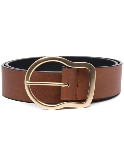 Shop Dorothee Schumacher Leather Buckle Belt In Brown