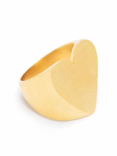 Shop Zadig & Voltaire Idol Heart-motif Ring In Gold