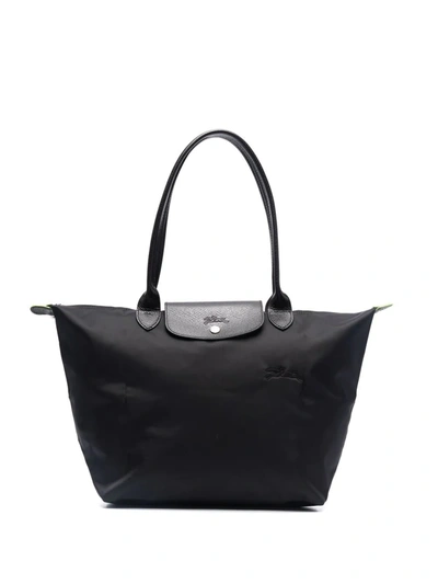 Shop Longchamp Le Pliage Large Shoulder Bag In Black