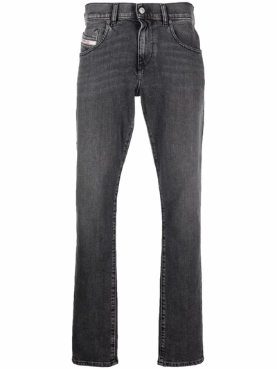 Shop Diesel D-strukt Straight-leg Jeans In Grey