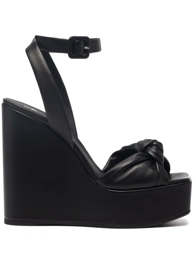 Shop Giuseppe Zanotti 130mm Platform Leather Sandals In Black