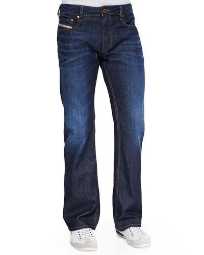 Diesel Buster L30 Faded Straight-leg Jeans, Blue In Indigo