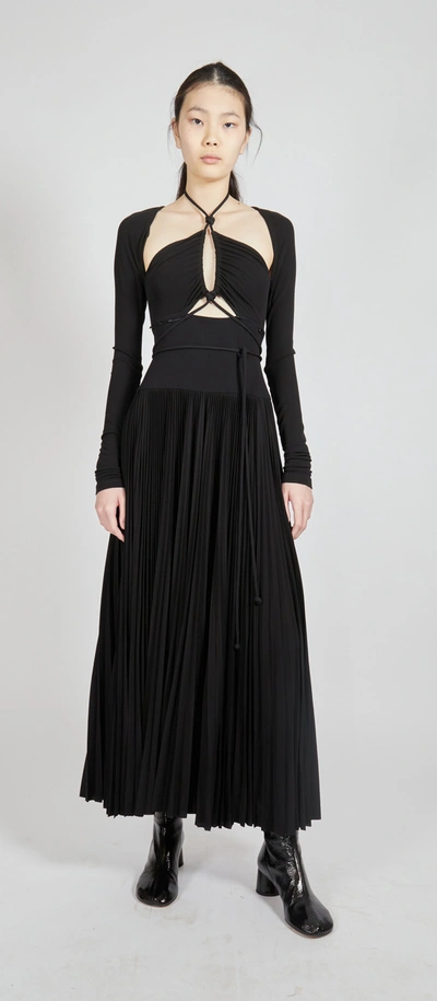 Shop Proenza Schouler Pleated Matte Jersey Midi Dress In Black