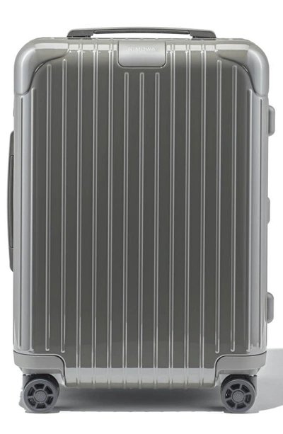 Shop Rimowa Essential Cabin 22-inch Wheeled Carry-on In Slate