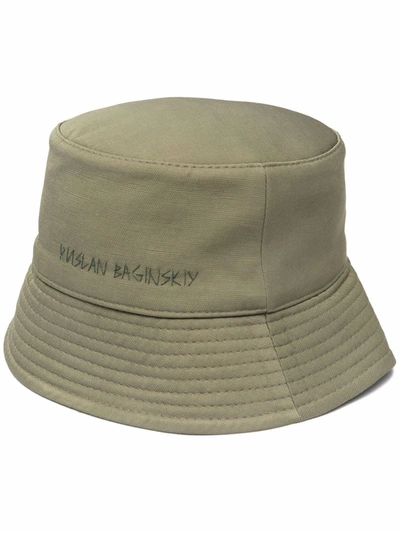 Shop Ruslan Baginskiy Lampshade Bucket Hat In Grün