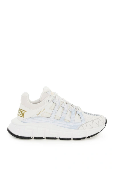 Shop Versace Sneakers Trigreca In Bianco