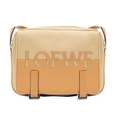 Shop Loewe Xs Signature Military Messenger Bag In Creta Warm Desert