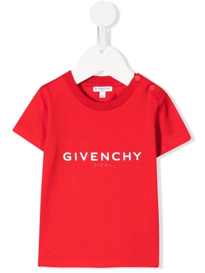 Shop Givenchy Logo-print T-shirt In Red