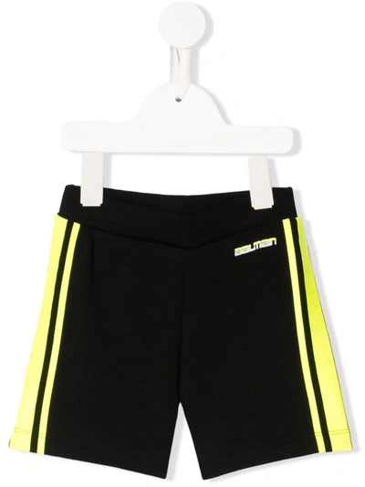 Shop Balmain Side Stripe Shorts In Black