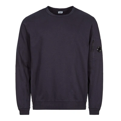 Shop C.p. Company Sweatshirt Diagonal Raised Fleece In Navy
