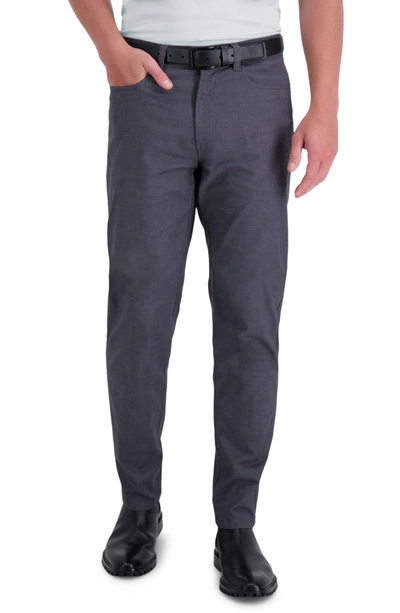 Shop Kenneth Cole Technical Slim Fit Trousers In Dark Grey