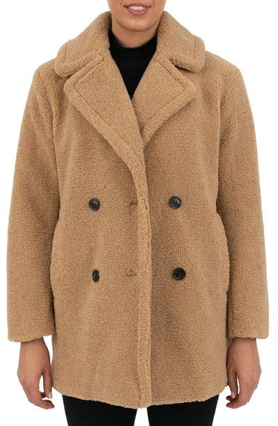 Kensie teddy bear coat best sale butterscotch