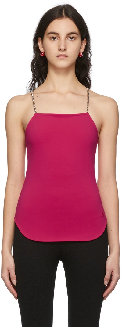 Attico Pink 'fujiko' Tank Top In 008 Fuchsia