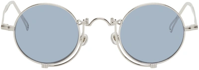 Shop Matsuda Silver 10601h Sunglasses In Palladium W