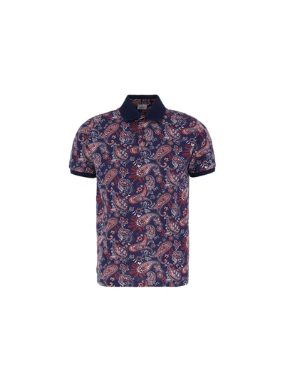 Shop Etro Men's Blue Cotton Polo Shirt