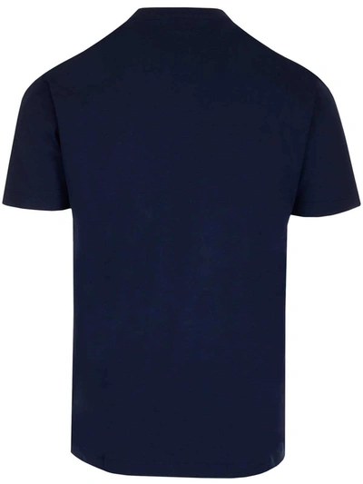 Shop Versace Men's Blue Cotton T-shirt