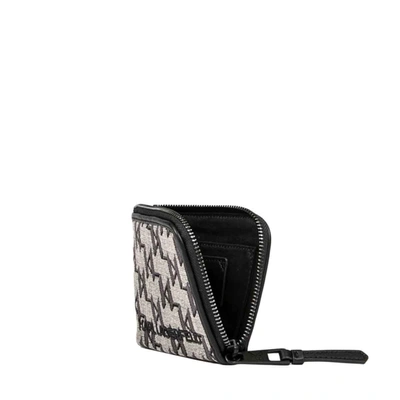 Shop Karl Lagerfeld Women's Beige Cotton Wallet