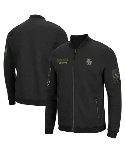 Shop Colosseum Men's Black San Diego Toreros Oht Military-inspired Appreciation High-speed Bomber Full-zip Jacket