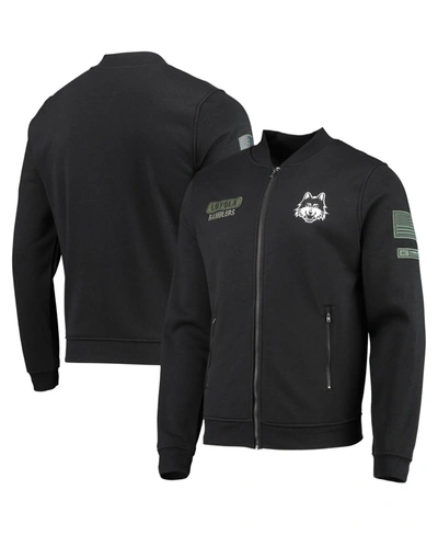 Colosseum Men's Black Loyola Chicago Ramblers Oht Military-inspired Appreciation High-speed Bomber Full-zip Ja In Black