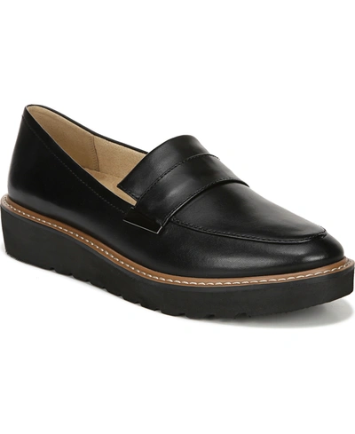 Shop Naturalizer Adiline Lug Sole Loafers In Black Leather