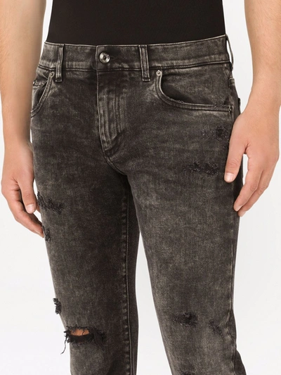 Shop Dolce & Gabbana Jeans Skinny In Grey