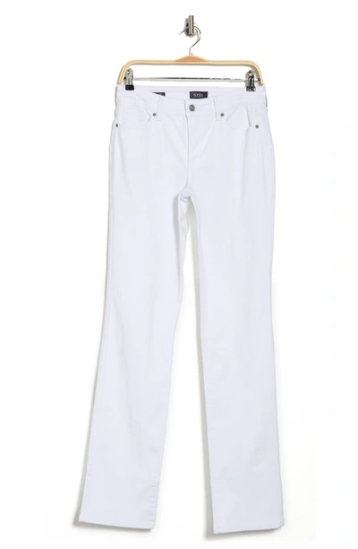 Shop Nydj Marilyn Solid Straight Jeans In Optic White