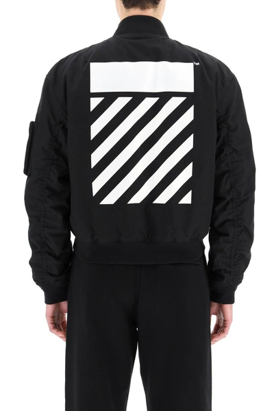 Shop Off-white Diagonals Bomber Jacket In Black