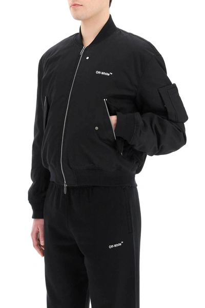Shop Off-white Diagonals Bomber Jacket In Black