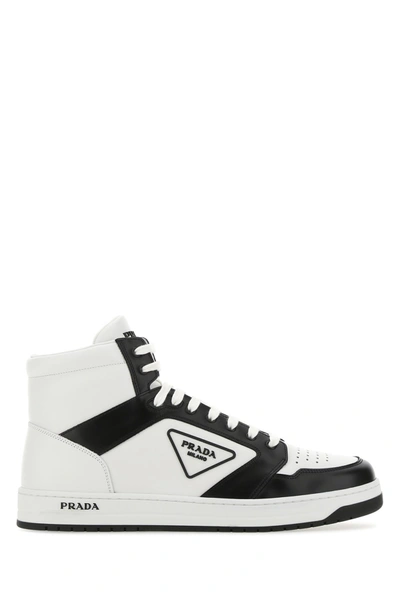 Shop Prada Two-tone Leather Sneakers  Nd  Uomo 8+