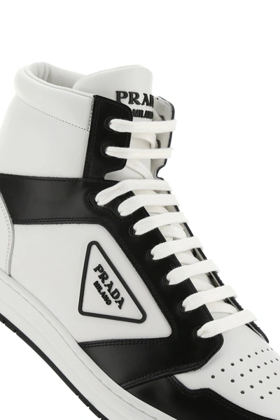 Shop Prada Two-tone Leather Sneakers  Nd  Uomo 8+