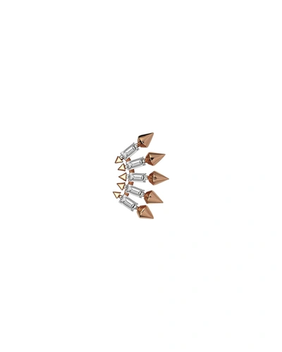 Shop Kismet By Milka 14k Rose Gold Diamond 5-arrow Bow Stud Earring, Single