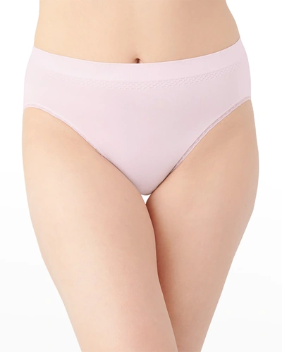 Shop Wacoal B-smooth High-cut Briefs With Lace In Tender Touch 673