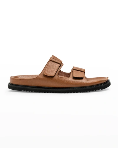 Rodd & Gunn Men's Palm Park Leather Slide Sandals In Tan